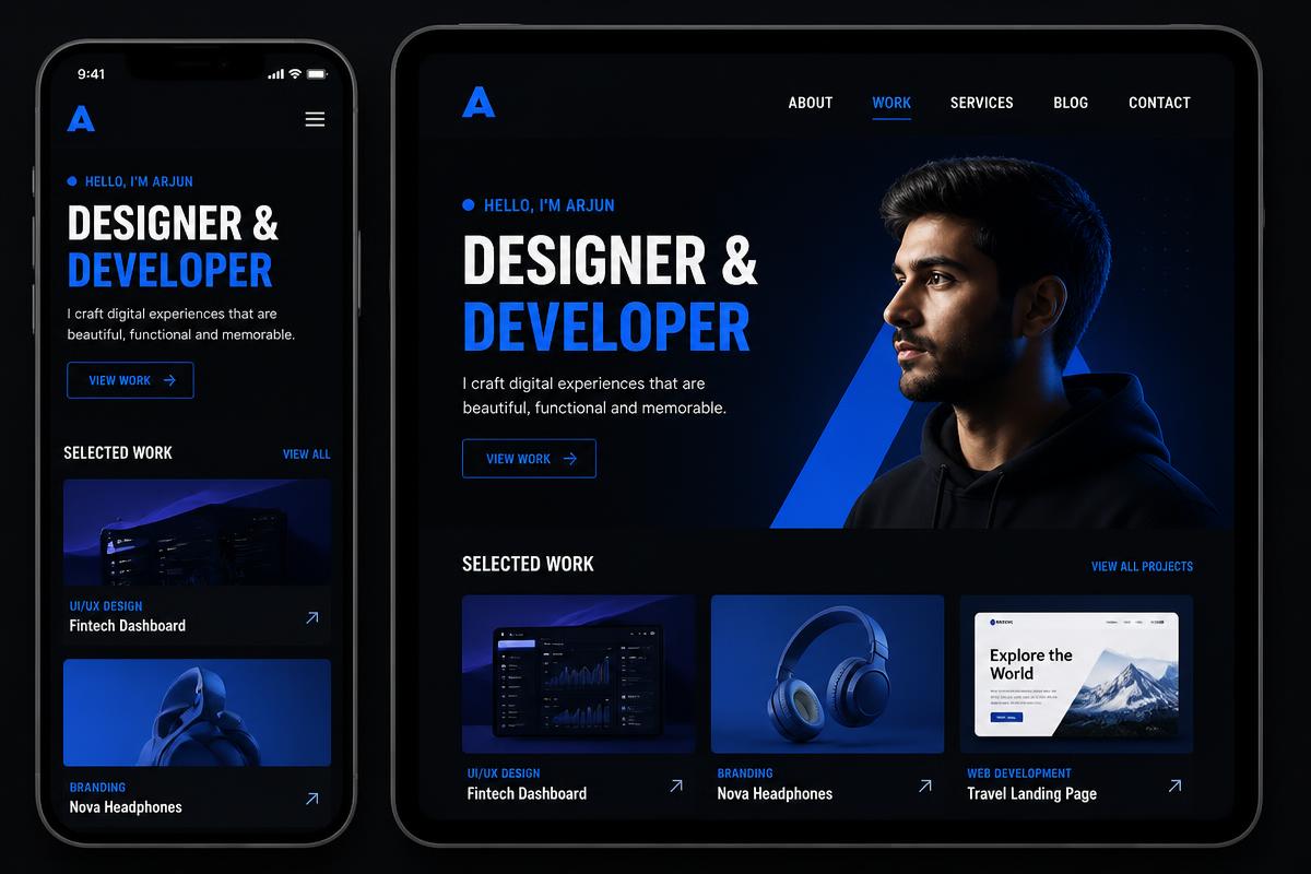 Mobile-First Portfolio website design by web-designer